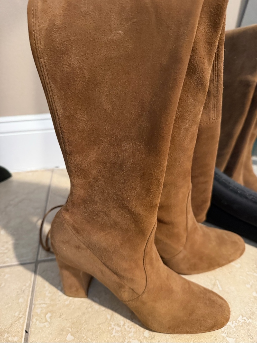 Stuart Weitzman Tieland Suede Over-The-Knee Boots - Walnut Brown - Size 7.5 US - Picture 12 of 12